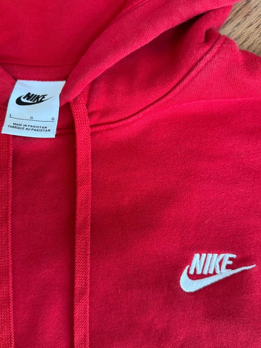 red nike hoodie